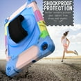 thumbnail image 5 of Dteck Shoulder Strap Case for Samsung Galaxy Tab A 8.0" SM-T290 T295 (2019 Released) 8-inch,Shockproof Armor Rubber Hybrid 3-Layer Protection Back Cover without Screen Protector,Blue+Rainbow, 5 of 6