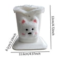 thumbnail image 5 of Soporte para gafas con forro de felpa suave para baño, hogar, oficina y escritorio. Cachorro blanco, 5 of 5