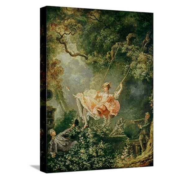 Art.com The Swing Stretched Canvas Print Wall Art by Jean-Honor? Fragonard, 12" x 16"