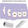 thumbnail image 6 of Kawaii Baby Bear Pattern Mouse Pad,Desk Mat,Game Mat,Makeup Table Mat,Varied Use Mat for Office/Home/Study Girls Boys(31.5''''X15.7'''''',Purple&Baby Bear), 6 of 6