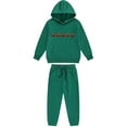 thumbnail image 4 of Placlothes Girls Hall-oween Army Green 2-Piece Hoodie Jogger Set - Pumpkin Graphic, Soft Polyester, Warm Fall Outfit for 3-12 Years,Size 8 T, 4 of 4