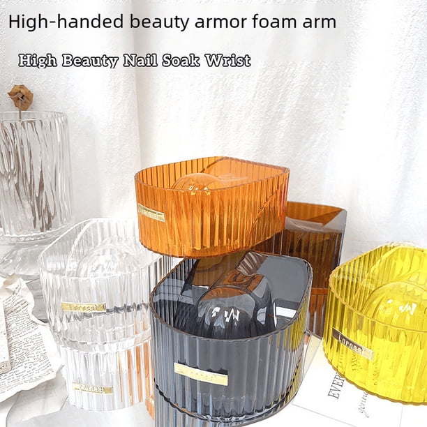 Cuenco de mano con burbujas para uñas, herramienta avanzada para lavabo de mano con burbujas transparentes para tienda de uñas japonesa, acrílico alto