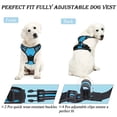 thumbnail image 6 of No Pull Dog Harness for Large Dogs Dog Vest Harness Adjustable Dog Harness Mesh Dog Harness Breathable Reflective Dog Harness for Dog Walking Training Daily Outdoor Use Black, 1, 6 of 8