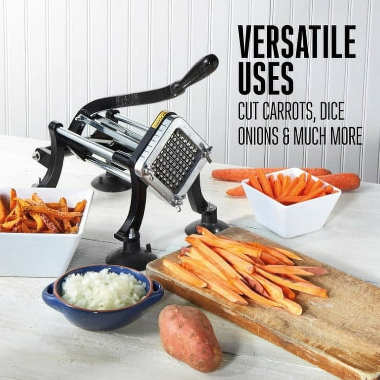 Votron French Fry Cutter Potato Cutter Stainless Steel with 2 Size Durable  Blades for Vegetables, Potato, Onions, Carrots, Cucumbers, Fruits, Apples