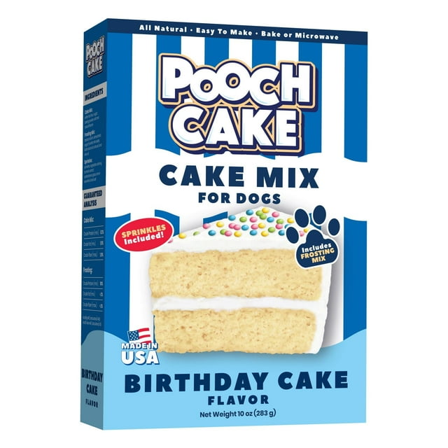 Pooch Cake Birthday Cake Mix pour chiens avec glaçage et pépites