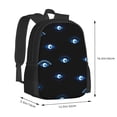 thumbnail image 3 of DouZhe Lightweight Backpack, Blue Evil Eyes Prints Travel Outdoor Hiking Bag School Bookbag Casual Daypack Backpacks for Women Men, 3 of 7