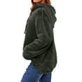 thumbnail image 4 of STARVNC Women Solid Color Pocket Hooded Long Sleeve Sweatshirt, 4 of 5