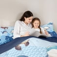 thumbnail image 4 of Erosebridal Marine Shark Twin Bedding Sets 7-Piece for Kids, Blue Octopus Coral Bedding Comforter Set, 4 of 7