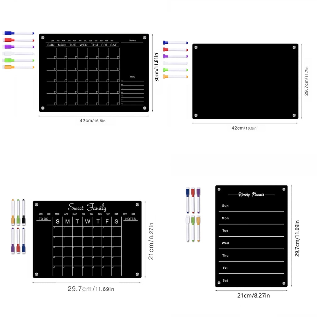 Magnetic Calendar Weekly Planner Magnetic Calendar Chalkboard To-do-list Board