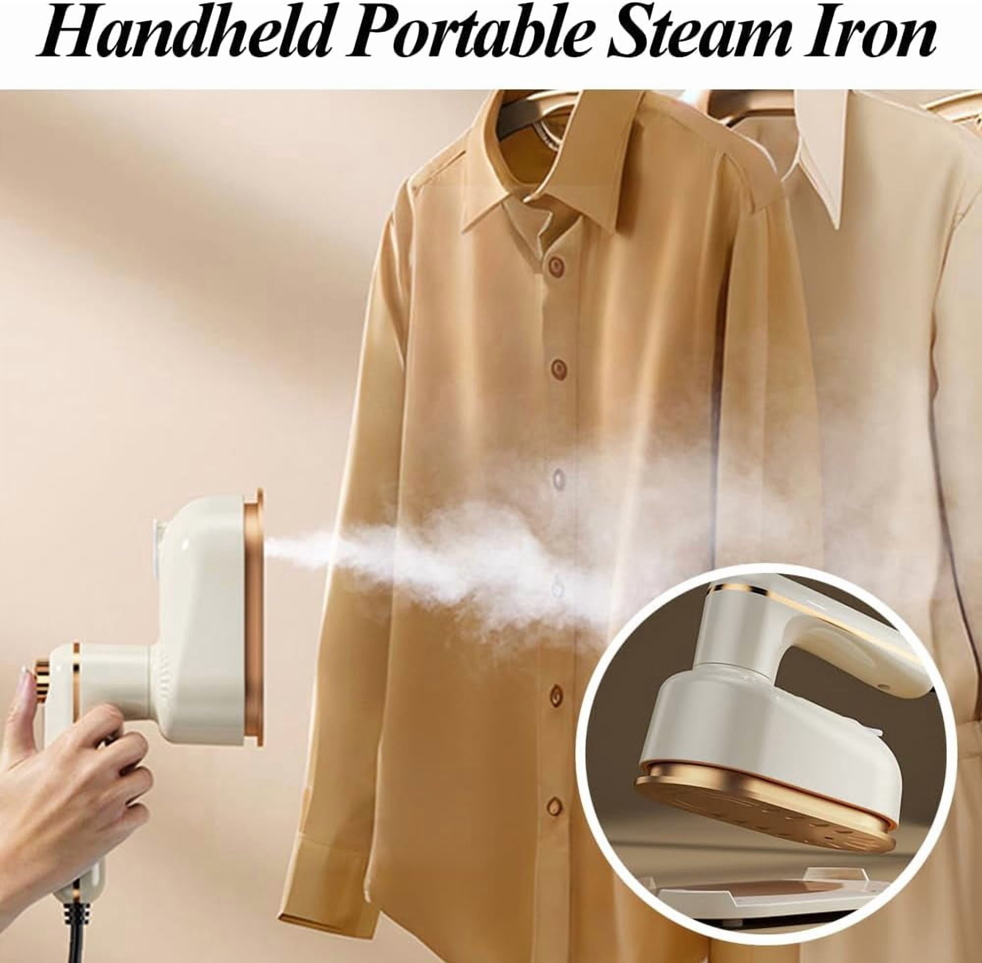 2026 New Handheld Portable Steam Iron, Portable Handheld Garment Mini Electric Iron, 2 in 1 Mini Portable Rotary Garment Iron, Compact Design with 50ml Water Tank for Home Travel Use
