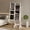 White, variant on Demi Bonn 20 Warm Lights Jewelry Cabinet, Full-Size Mirror Stable Triangular Base, Rustic Brown Wooden Storage Cabinet
