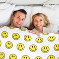 thumbnail image 6 of Smile Face Fuzzy Throw Blanket Yellow Happy Face Cute Decorative Soft Cozy Flannel Blanket for Home Bed Sofa Couch Chair, 50 x 60 Inch, 6 of 6