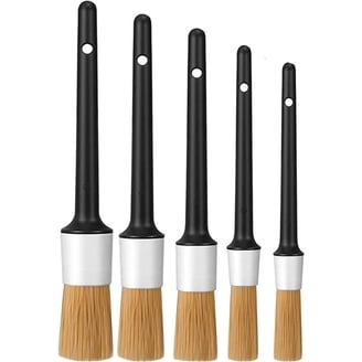 Junsun 5-Piece Car Detailing Brush Set – Wheel & Engine Cleaning Kit, Soft Synthetic Fiber