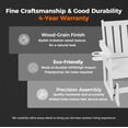 thumbnail image 5 of Innovaze Poly Lumber Patio Glider, Durable HIPS Material, Weather-Resistant Swing Bench for Outdoor Porch Garden (White, 2-Seater), 5 of 12