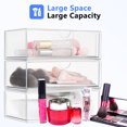 thumbnail image 3 of IFANLANDOR 3Ud Organizador Transparente Con Tapa Para Maquillaje Almacenamiento Y Orden En Y, 3 of 6