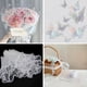 thumbnail image 5 of Kit de Papel de Regalo de Flores Blancas, de Encaje de Perlas de 4,37 Yardas para , Tul Ondulado con Cintas y Mariposas 3D, 5 of 8