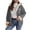 Gray, variant on wdsxpo Women's Winter Jackets Warm Sherpa Lined Coats Full Zip Up Hooded Sweatshirt Fashion Cute Printed Fleece Jackets Outerwear