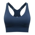 thumbnail image 4 of COMVALUE Women Racerback Sports Bras - High Impact Workout Gym Activewear Bra (Dark Blue, XL), 4 of 5