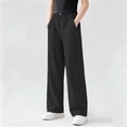 thumbnail image 7 of HAPIMO Girls Kids Multi Color Drapey Wide Leg Pants Elastic Waist Casual Trousers for Daily Wear Black 5 Years, 7 of 7