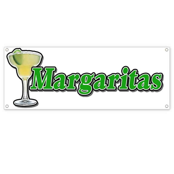 Margaritas 13 oz Vinyl Banner With Metal Grommets