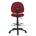 thumbnail image 4 of Boss Office Products Sit-Stand Adjustable Desk Chair, Burgundy Red, 4 of 8