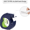 thumbnail image 4 of WWS-3 Recharges d'Étiquettes en Papier de Remplacement pour Dymo Letratag 91200 Ruban en Papier Blanc 1/2 X 13, Compatible avec Recharges de Créateur d'Étiquettes Dymo, Fonctionne pour Letra Tag LT100H LT100T QX50, 4 of 4