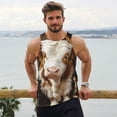 thumbnail image 6 of Salouo Rustic Cow Butterflies Champagne for Men's Tank Tops,Sleeveless Muscle Shirts for Men Quick Dry Workout Tank Top Gym Muscle Tee Fitness Bodybuilding Sleeveless T Shirt-Medium, 6 of 7