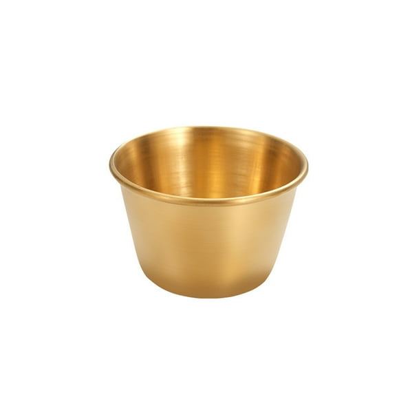 Advancent Taza para salsa de inmersión, acero inoxidable 304, apilable, 4oz, contenedor de porción de condimentos para alimentos, pulido, Type7 NO7