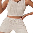 thumbnail image 2 of Ladies Shorts Set  Sleeveless Crew Neck Top with Matching Solid Shorts, 2 of 4