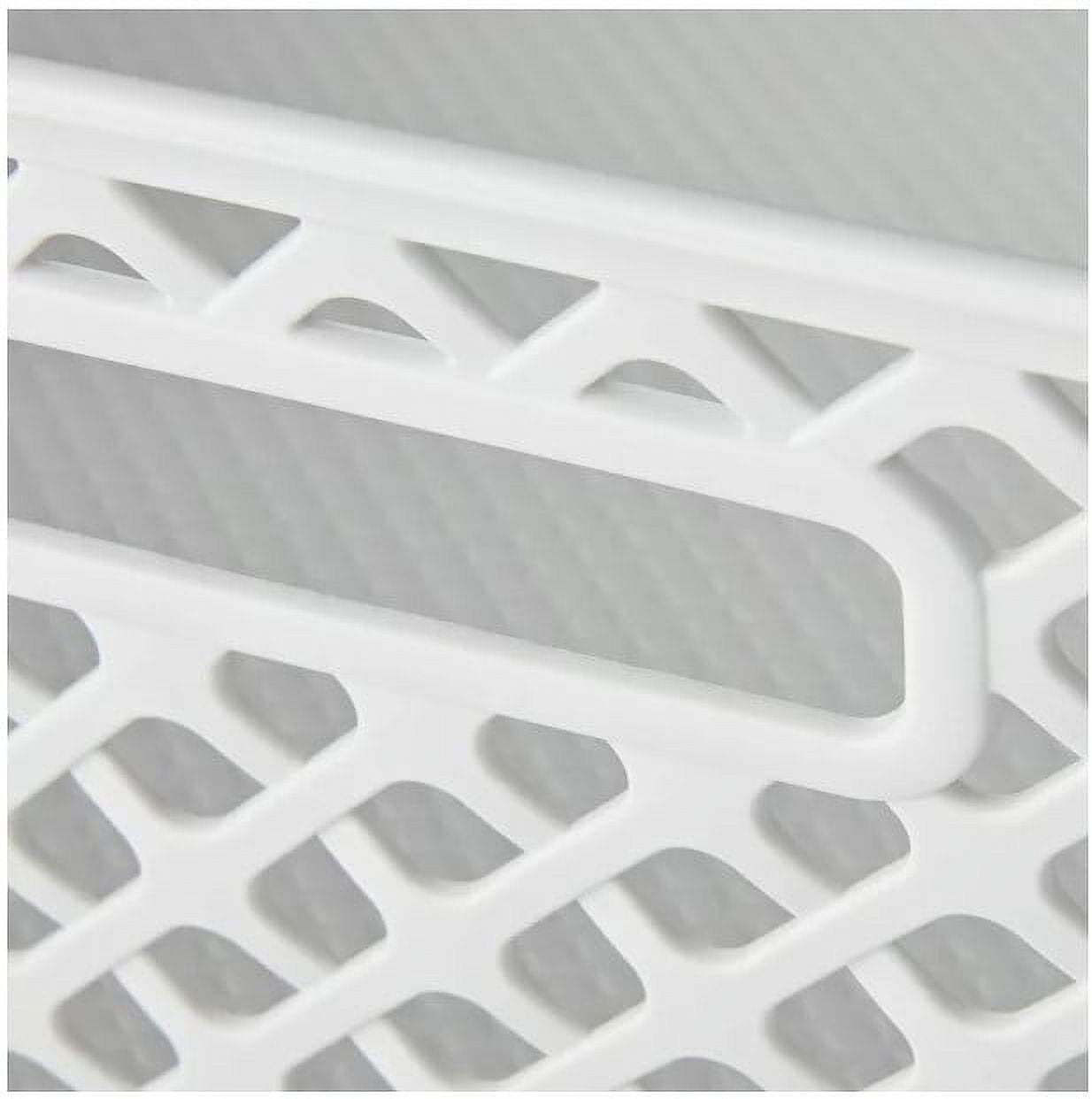 Mainstay Medium Deco Basket, White, Set of 3