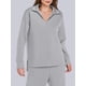 thumbnail image 4 of Conjuntos de Dos Piezas para Mujer, Moda de Otoño 2025, Pantalones Anchos, Conjunto de Estar por Casa, para Viajes y Vacaciones. Gris XXXL, 4 of 9