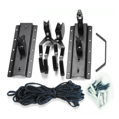 Kayak Hoist Bike Lift Pulley System Garage Ceiling Storage Rack