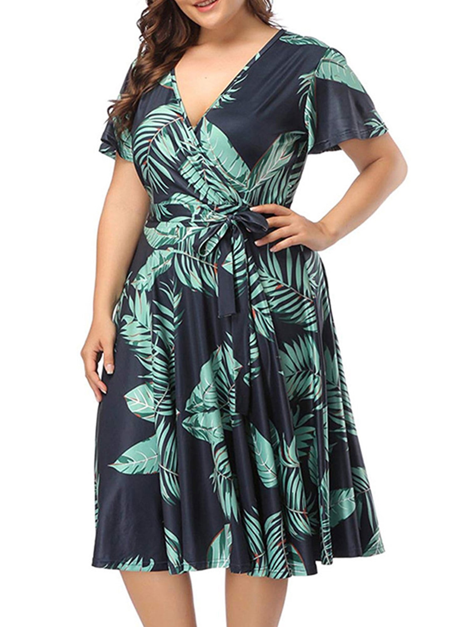 wrap swing dress
