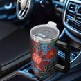 thumbnail image 6 of OBREWU Pioneer Flower Tumbler with Handle and Lid,40oz Pioneer Flower Double Wall Vacuum Insulated Tumbler,Pioneer Flower Cups Gift for Women and Men, 6 of 7