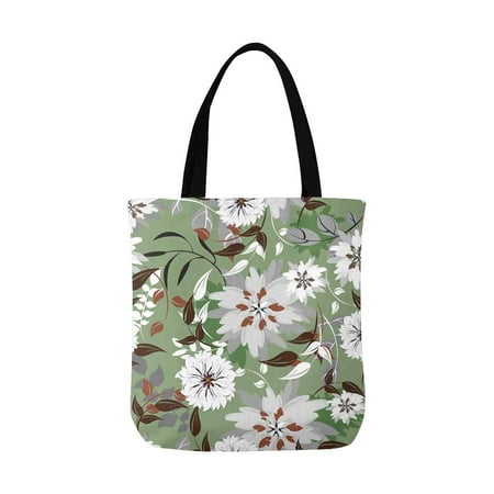 ASHLEIGH Flowers Floral Pattern Reusable Grocery Bags Shopping Bag ...
