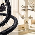 thumbnail image 2 of Black Computer Cable Management Sleeve Tube Under Desk Cord Organizer,78.74*1.1Inch Cover Wrap Easy To Install Messy Wire Solution For Tv Office Pc, Pet Chew And Bite Proof Cable Protector, 2 of 5