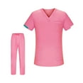 thumbnail image 4 of Conjunto de uniforme de enfermería, pantalones superiores de enfermera, escote en V, ropa de trabajo para hombres y mujeres SG, 4 of 8