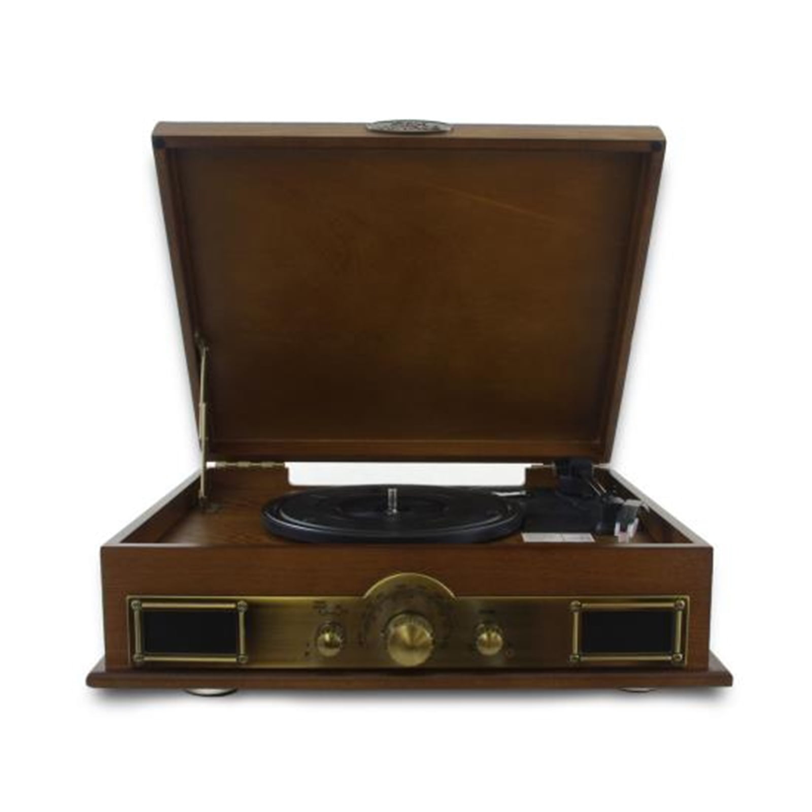 Vintage Classic-Style BT Turntable Vinyl Record Player with MP3 ...