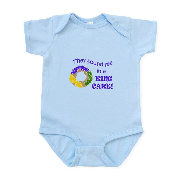 CafePress - FOUND ME IN A KING CAKE Body Suit - Baby Light Bodysuit, Size Newborn - 24 Months