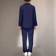 thumbnail image 5 of Hienoo Girls 2-Piece Suit Outfits Solid Color Open Front Lapel Jacket Pants Set, 5 of 5