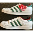 thumbnail image 3 of Rare Adi-das Superstar Originals Trefoil Mens 9.5 RED GREEN WHITE Sneaker, 3 of 6