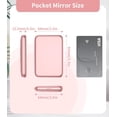 thumbnail image 4 of Small Mirror with Lights,LED Compact Makeup Mirror,1x/3x Mini Travel Mirror with Magnification,Portable for Purse,Pocket,Gifts for Girls,Rose Gold, 4 of 6