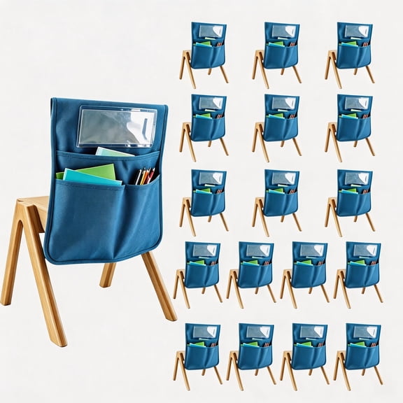 Back to School Chair Pockets for Classrooms, Seat Back Organizer Classroom Storage, Desk Hanging Storage Organizer Seat Sacks for Student