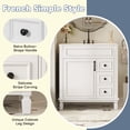 thumbnail image 4 of Modern Bathroom Vanity 30" Bathroom Vanity with Ceramic Sink, Small Bathroom Sink Cabinet, Modern Cabinet with 2 Drawers and Adjustable Shelf,Wooden Bathroom Vanity, 4 of 21