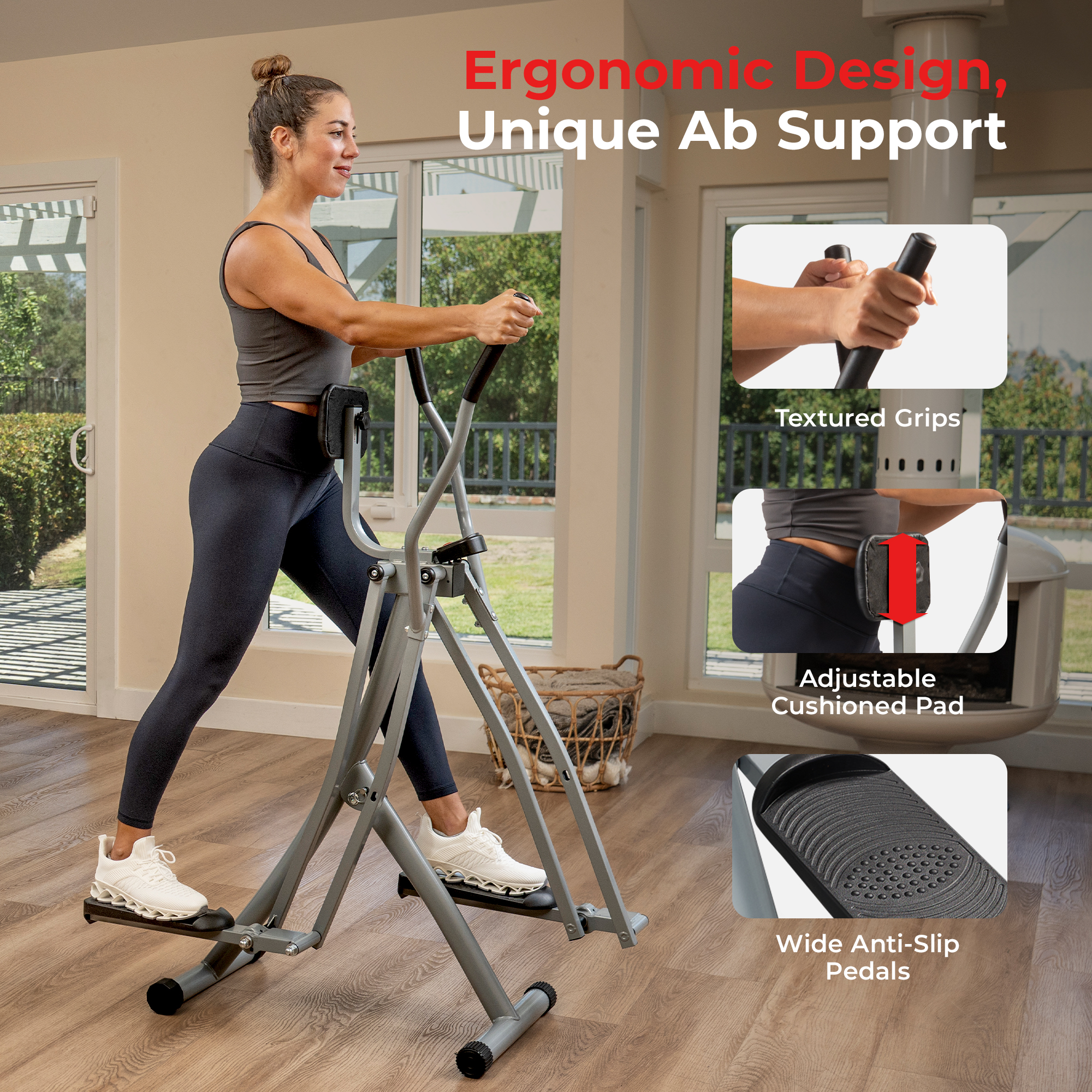 Sunny Health & Fitness Smart Air Walk Elliptical Trainer photo 6