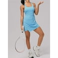 thumbnail image 5 of Womens Tennis Dress Athletic Dresses Workout Dress Skort Dress Golf Outfits Blue S, 5 of 6
