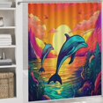 thumbnail image 5 of Marine World Dolphin 4pcs Shower Curtain Decoration ，modern Home Decoration, Waterproof Shower Curtain 4pcs, 5 of 8