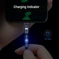 thumbnail image 4 of Charging Cable(3-Pack, 1.6ft/3.3ft/6.6ft), Melonboy 360°&180° Rotation Magnetic Phone Charger Cable, 3 in 1 Nylon Braided Magnetic Cable Compatible with Micro USB, Type C - Black, 4 of 6