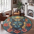 thumbnail image 2 of Circle Area Rug, Cat16 Washable Non-Slip Floor Carpet, Soft Rug for Living Room Bedroom Decor 71 Inch, 2 of 6
