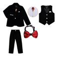 thumbnail image 3 of Trajes de fiesta de boda para bebés, chaqueta, chaleco, pantalones, trajes formales para niños, vestido de bautismo, conjunto de ropa para ceremonia adolescente, 3 of 5